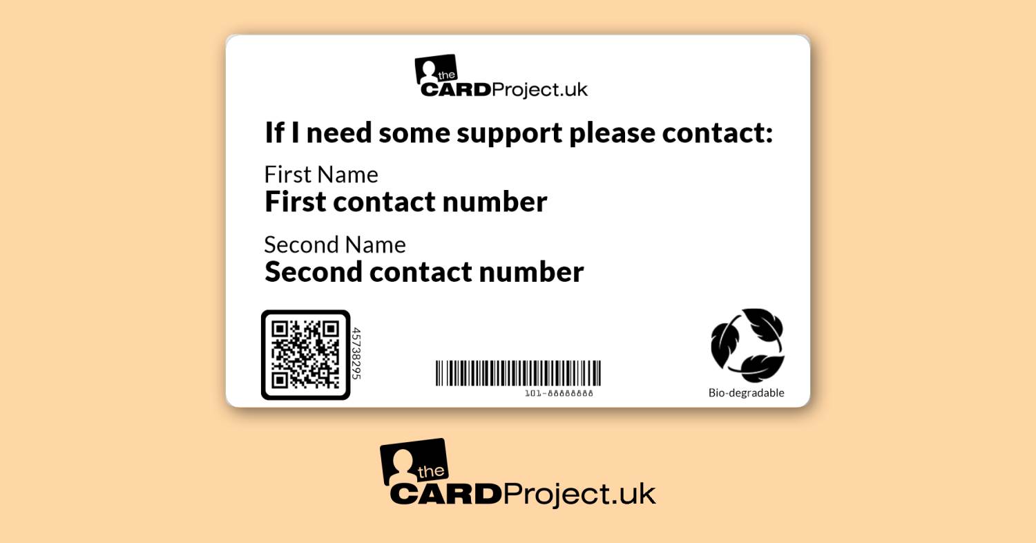 IBS (Irritable bowel syndrome) Mono Medical ID Alert Card   (REAR)